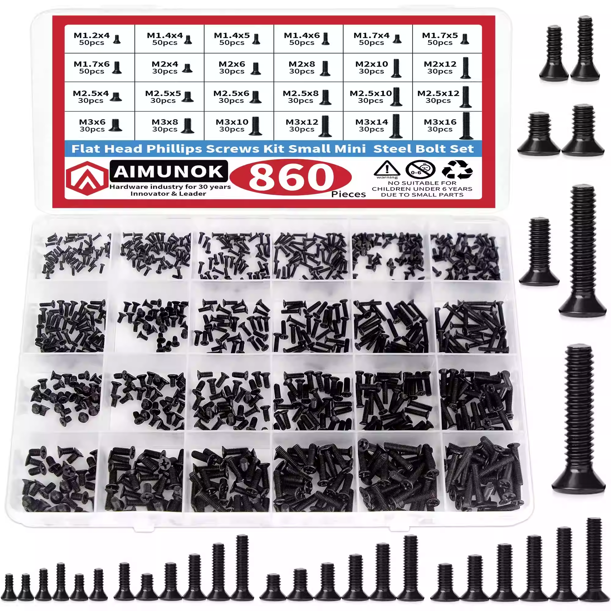 Diy Electronics Repair - 860PCS Small Screws Assortment Kit M1.2