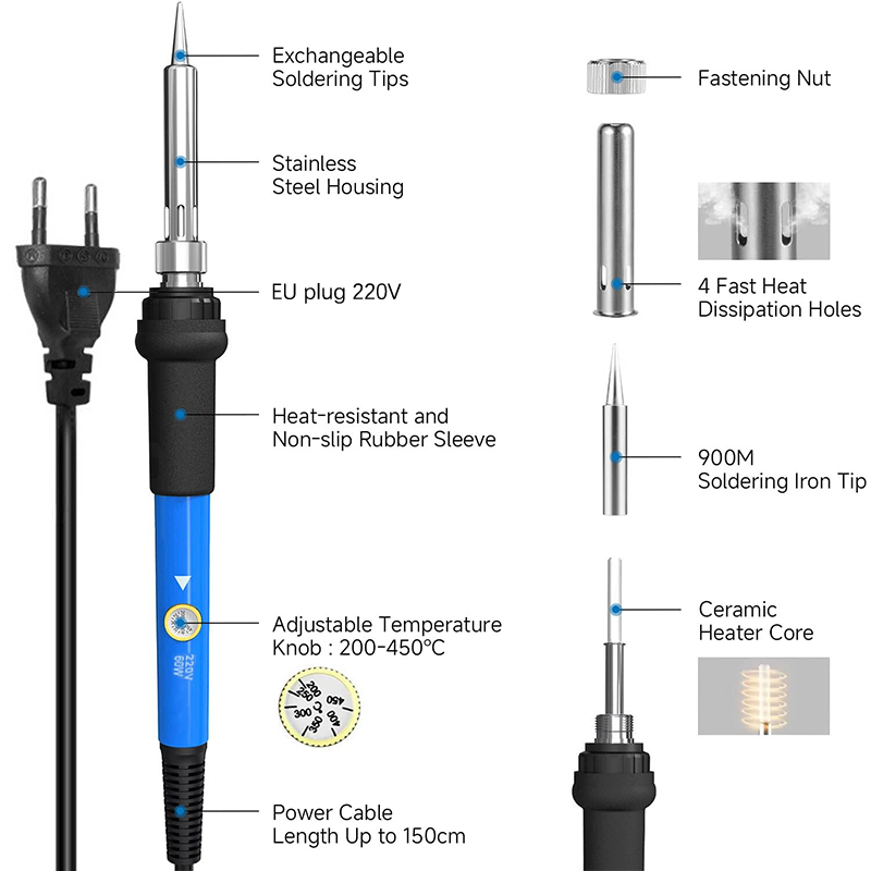 Adjustable Temp 220V 60W Elect - Diy Electronics Storage のレビューと価格
