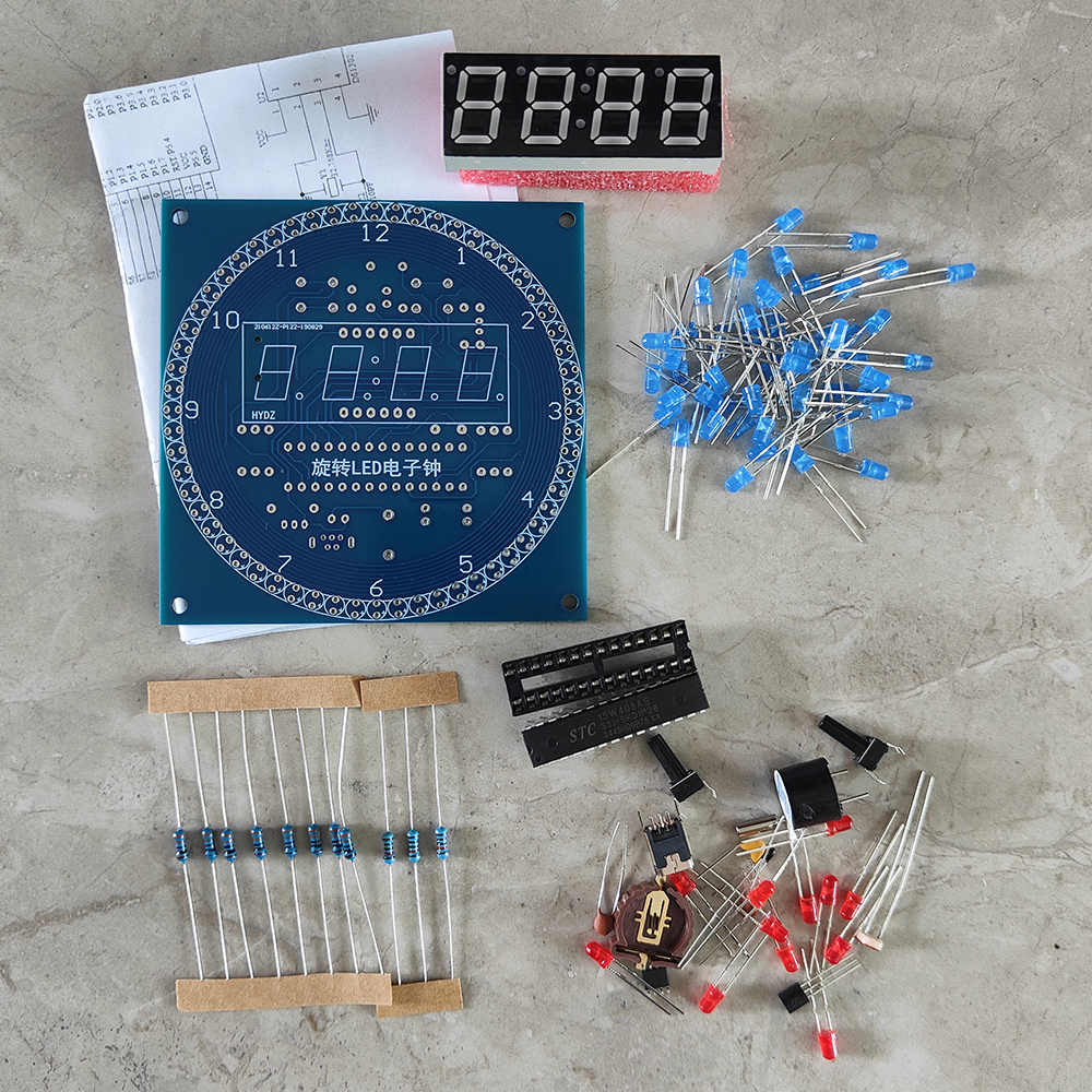Rotating LED DIY Electronic Cl - Diy Electronics News のレビューと価格