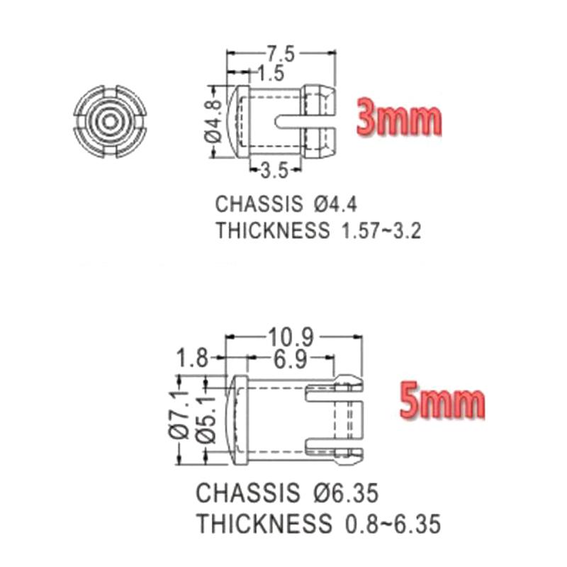 20Pcs LED Lampshade 3MM 5MM Di - Diy Electronics For Sale のレビューと価格