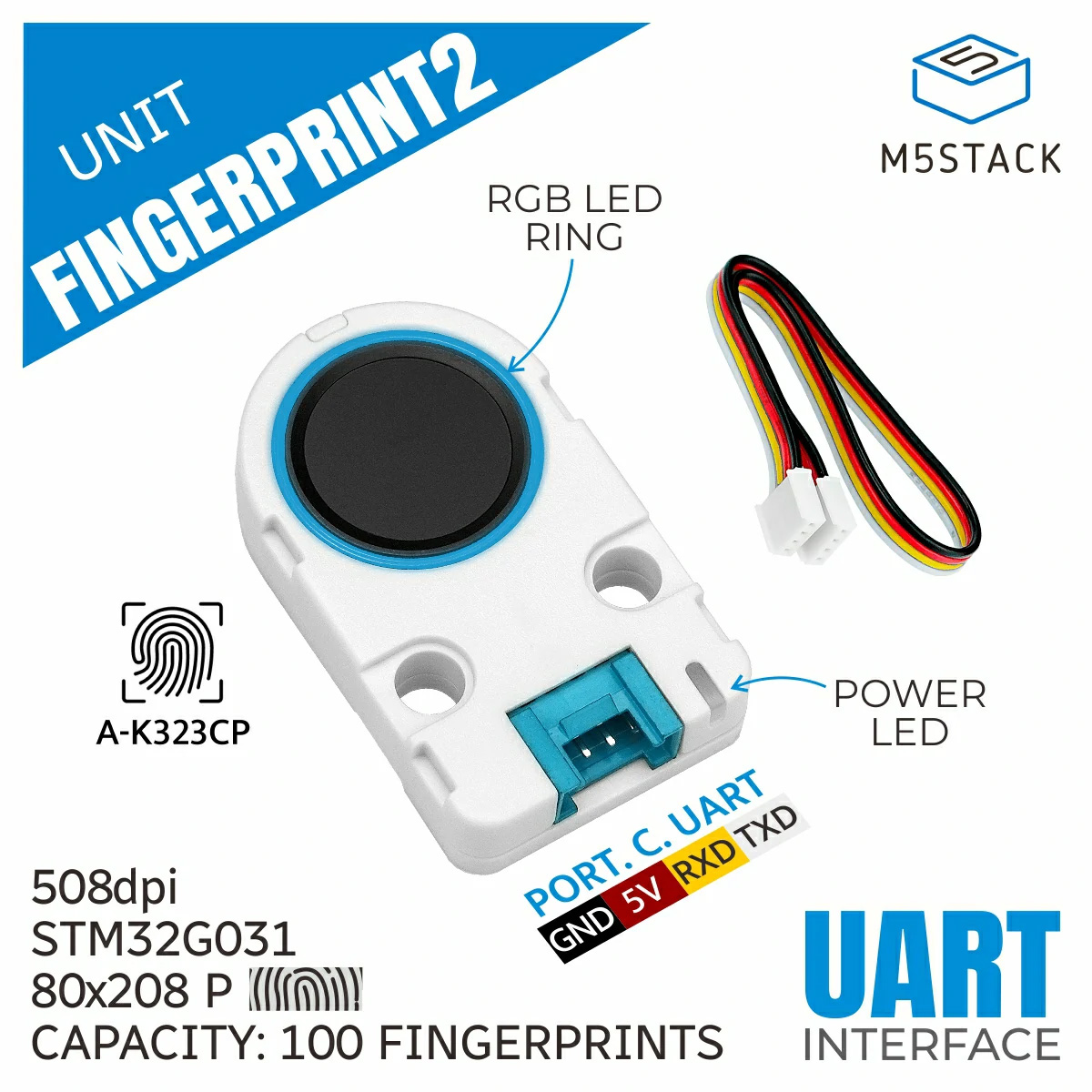 M5Stack Fingerprint2 Recogniti - Diy Electronic Modules のレビューと価格