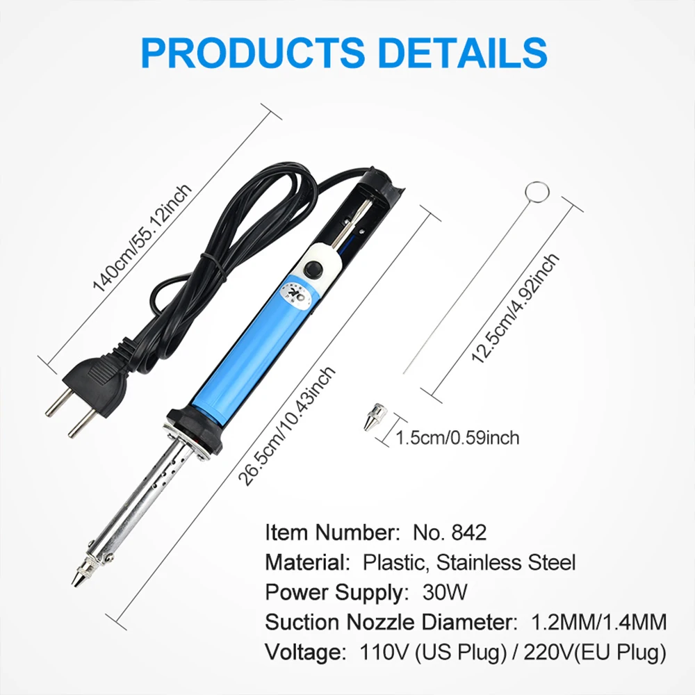 2 In1 Electric Tin Suction Suc - Desoldering Pump Solder のレビューと価格