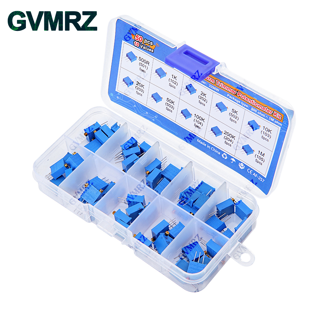 50PCS 10Values 3296W Multiturn - Diy Box Electronics Mall のレビューと価格