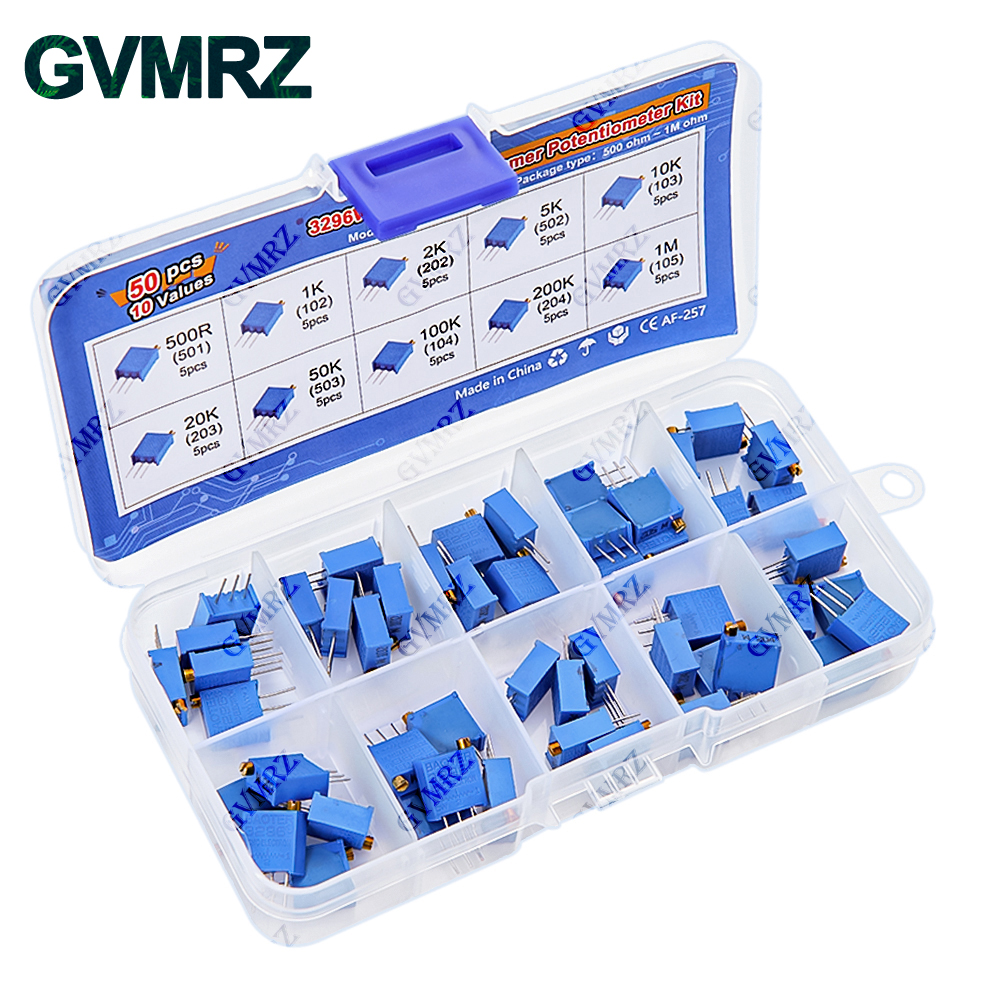 50PCS 10Values 3296W Multiturn - Diy Box Electronics Mall のレビューと価格