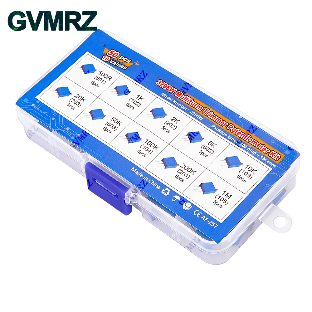 50PCS 10Values 3296W Multiturn - Diy Box Electronics Mall のレビューと価格
