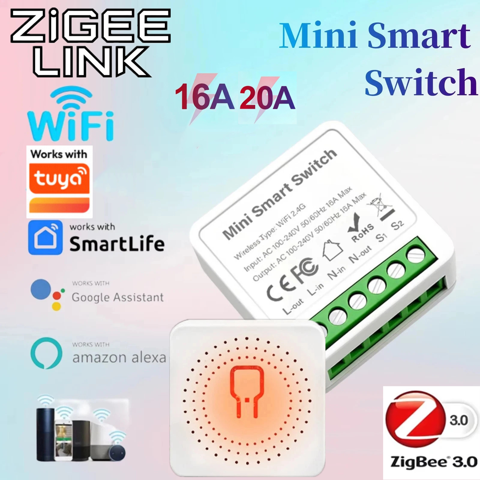 For Tuya Mini Smart WiFi Switc - Diy Electronic Modules のレビューと価格