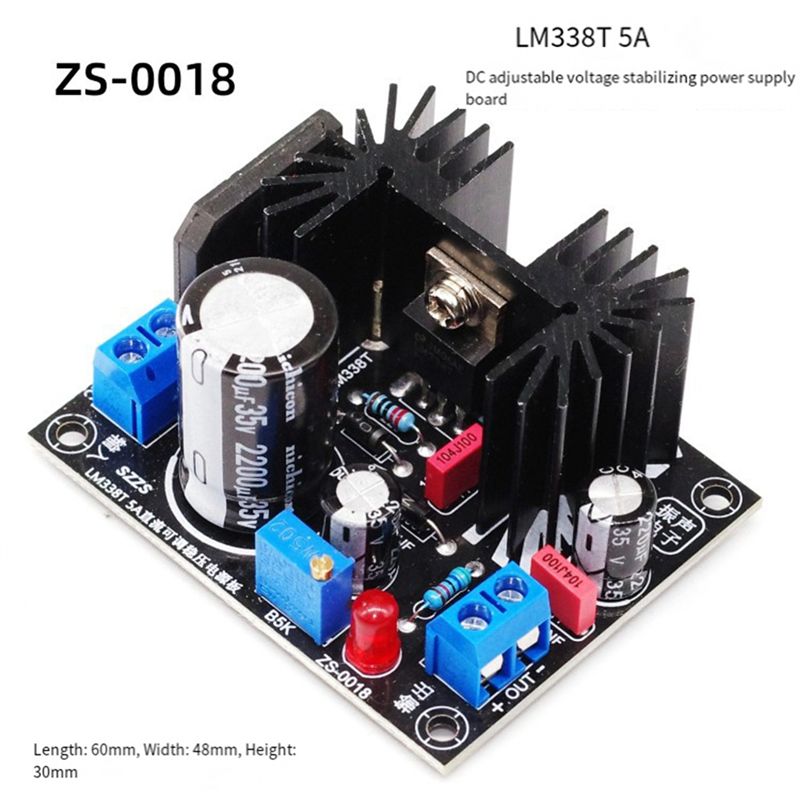 LM338 5A Output Adjustable Lin - Diy Electronics Filament のレビューと価格