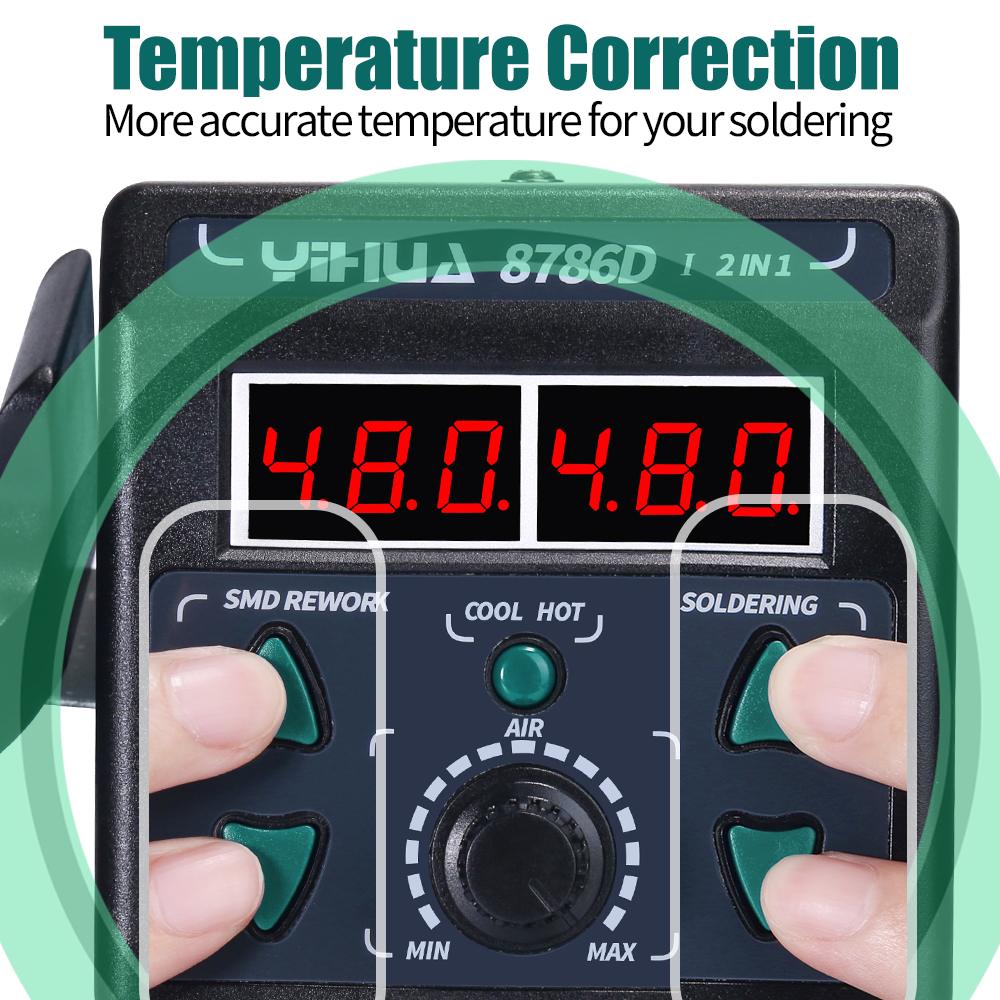 YIHUA 8786D Soldering Iron Hot - Diy Electronics Storage のレビューと価格