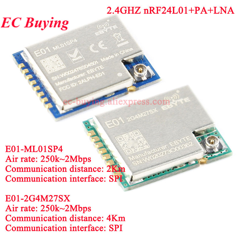 10Pcs/1pc E01-2G4M27SX ML01SP4 - Nrf24L01 Module Wireless のレビューと価格