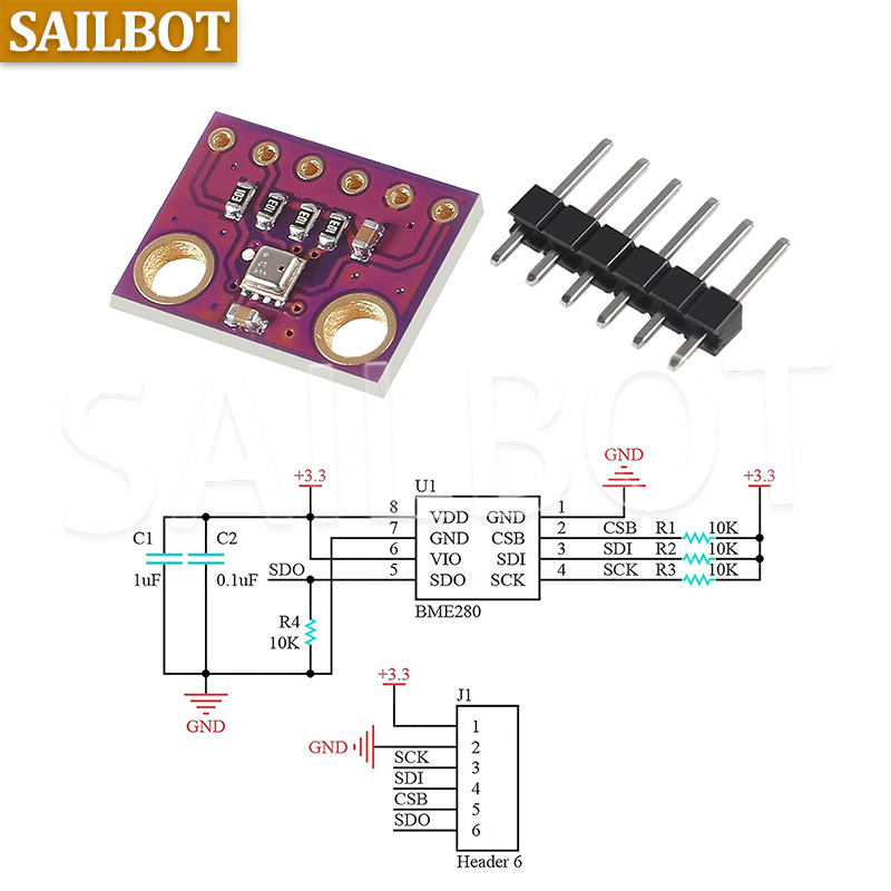 BME280 5V 3.3V Digital Sensor  - Bme280 Humidity Sensor のレビューと価格