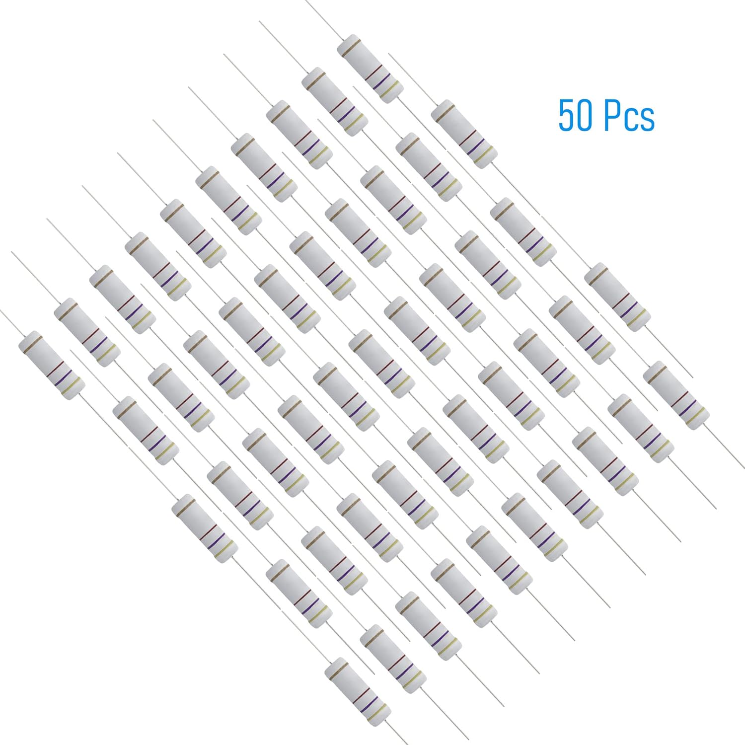50PCS 470 Ohm Resistor Axial L - Diy Electronics Videos のレビューと価格